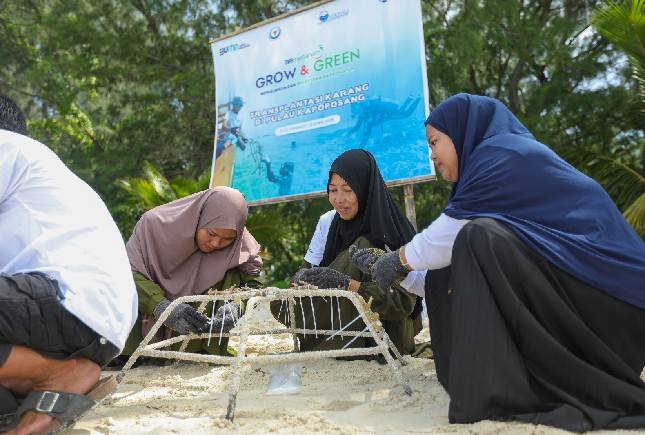 Aksi Nyata BRI Menanam - Grow and Green di Pulau Kapoposang 