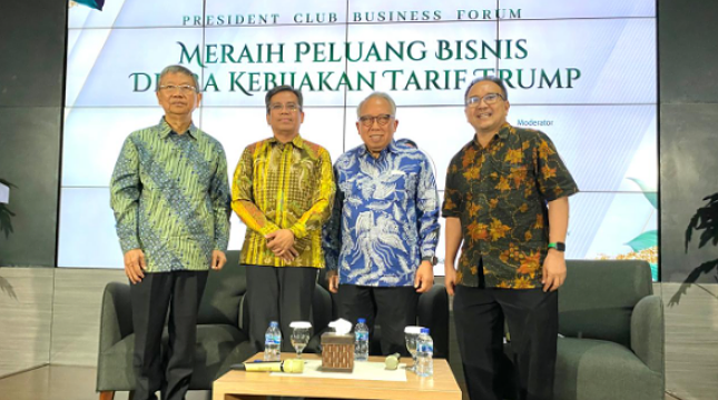 Diskusi President Club Business Forum: Hadapi Era Kebijakan Tarif Trump, Peluang dan Tantangan Bisnis Indonesia