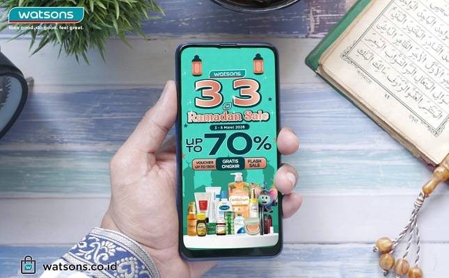 Diskon Hingga 70%! Watsons 3.3 Ramadan Sale Banjir Promo, Flash Voucher 3 Kali Sehari