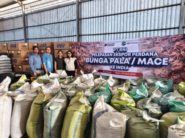 Garap Komoditas Rempah, ID FOOD Lepas Ekspor Perdana Bunga Pala ke India
