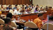 Menteri Koperasi dan UKM AAGN Puspayoga dalam Raker dengan Pansus DPR RI dalam pembahasan RUU Kewirausahaan Nasional, di Jakarta, Rabu (24/1).
