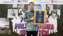 Kepala Biro Corporate Communication & TJSL PERURI, Evan Septantyo Nugroho menerima penghargaan Indonesia Public Relations Awards (Popular Companies) 2026 untuk kategori Security Technology.