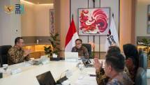 Pertemuan Kepala BP BUMN sekaligus Chief Operating Officer (COO) Danantara Indonesia Dony Oskaria bersama jajaran direksi ID Food di Wisma Danantara Indonesia, Jakarta, Kamis (10/9/2026).