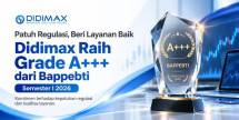 Didimax Raih Grade A+++ Bappebti Semester I 2026, Perkuat Layanan Nasabah