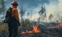 Ilustrasi kebakaran lahan gambut