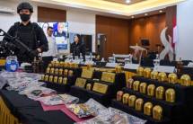 Alat bukti emas ilegal yang akan diekspor