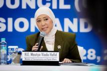 Menkomdigi Meutya Hafid saat menerima audiensi US-ASEAN Business Council (USABC) di Kantor Kementerian Komdigi, Jakarta Pusat, Rabu (28/10/2026). Foto: Ahmad Tri Hawaari/Komdigi 