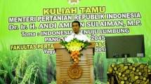 Mentan Andi Tantang Mahasiswa UGM Wujudkan Indonesia Lumbung Pangan Dunia