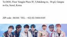 Alamat Pengiriman Surat Untuk BTS (Foto: Istimewa)