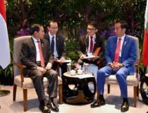 Presiden Jokowi dan Presiden Republik Persatuan Myanmar Win Myint (Foto Setkab)