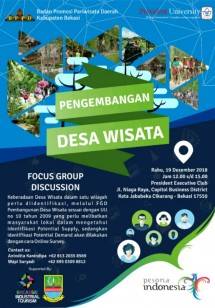 President University bekerjasama dengan BPPD Kabupaten Bekasi gelar FGD Pengembangan Desa Wisata