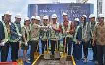 Tepat Waktu, Pollux Properti Gelar Topping Off Apartemen Meisterstadt Batam