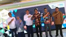 Direktur Utama BNI Syariah Abdullah Firman Wibowo ketiga dari kiri di acara Bekraf