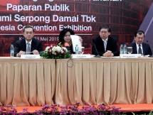 Direktur BSDE, Hermawan Wijaya (kiri), sedang memberikan keterangan pada acara paparan publik di Serpong, Tangerang, Kamis (23/05/2019). (Foto Abe)