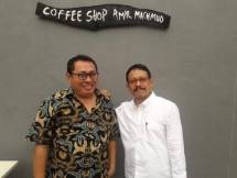 Ketua Bidang Organisasi PWI Pusat Firdaus Zainuddin Dahlan bersama Ketua PWI Provinsi Jawa Tengah Amir Machmud