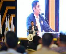 Ketua Umum terpilih BPP HIPMI 2019-2022, Mardani H. Maming saat berada di Munas HIPMI XVI di hotel sultan Jakarta