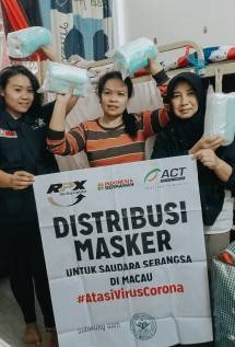 Kolaborasi RPX dan ACT Kirimkan Bantuan Masker ke Makau