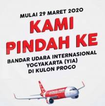 Mulai 29 Maret, Maskapai Airasia di Yogyakarta Pindah ke Kulon Progo