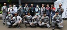 Cegah Penyebaran Covid-19, Mabes Bakamla RI Disemprot Disinfektan 