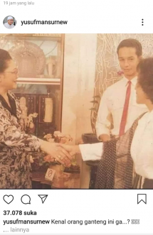 Unggahan Ustadz Yusuf Mansur tentang foto Anies Baswedan muda (Tangkapan Layar Instagram Ustadz)