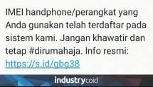 Pesan Regristrasi IMEI