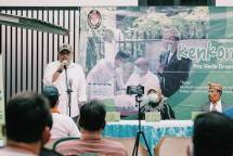 Ketua Umum Hidupkan Masyarakat Sejahtera (HMS) Center, Hardjuno Wiwoho di acara baksos