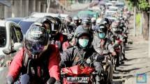 Macet Kendaraan di wilayah pasar minggu saat PSBB (foto CNBC) 