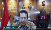 Direktur Kepesertaan BPJAMSOSTEK E. Ilyas Lubis pada kegiatan Sosialisasi Relaksasi Iuran Program Jamsostek 