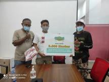 Gemas dan Sicepat Ekspres Serahkan 3000 Masker untuk Pengungsi Gunung Ile Ape Lembata NTT