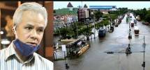 Kolase Foto: Gubernur Jateng Ganjar Pranowo, Banjir Semarang Jateng