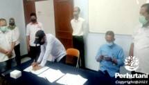 Penandatanganan Perjanjian Budidaya Tanaman Agroforestry Tebu Bertempat di Kantor KPH Malang