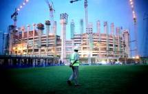 Gubernur DKI Jakarta Anies Baswedan kunjungi Jakarta Internasional Stadium (JIS).