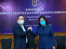 Dr. Badikenita Br. Sitepu, SE., M.Si. Ketua Umum dan Audy WMR Wuisang, S.Th., M.Th. Sekretaris Jenderal terpilih untuk Persatuan Inteligensia Kristen Indonesia periode 2020-2025.