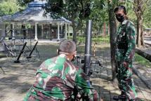 Prajurit Yonif 3 Marinir Sidoarjo Perdalam Materi Mortir 60 mm dan Mortir 81 mm 