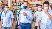 Menteri Perindustrian Agus Gumiwang Kartasasmita saat melakukan kunjungan kerja ke Batam