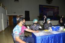 Prajurit Pangkalan Marinir Jakarta Siapkan Sarana Prasarana Serbuan Vaksinasi