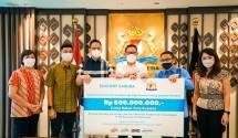 Donasi Rp 500 Juta dari Yayasan Kemanusiaan KADIN Indonesia dan Suntory Garuda Beverage Bantuan Percepatan Vaksinasi 