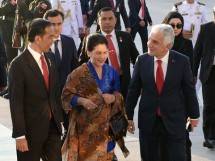 Presiden Joko Widodo dan Ibu Negara Iriana Joko Widodo tiba di Ankara, Turki, Rabu (5/7) petang waktu setempat. (Foto: Humas/Rahmat)