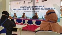 Deputi Bidang Usaha Mikro, Kemenkop UKM Eddy Satriya saat membuka Pelatihan E-Commerce Bagi Usaha Mikro di Sektor Pariwisata, di Pulau Tidung