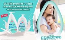 Produk Johnson&rsquo;s&reg; Baby Milk + Rice dengan formula baru 