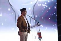 Sabtu (18/12/2021) &ndash; Ridwan Kamil, Gubernur Jawa Barat saat menyampaikan speech dalam acara Indonesia Pasti Bisa, Terima Kasih Nakes dan Polisi. 