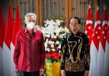 Presiden Jokowi dan PM Singapura Lee Hsien Loong 