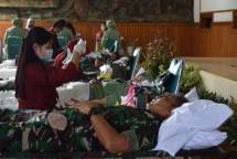 Korem 174 ATW Merauke Sumbangkan 124 Kantong Darah 