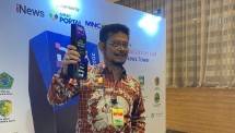 Menteri Pertanian Syahrul Yasin Limpo saat menerima penghargaan 