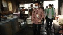 Menteri Pertanian Syahrul Yasin Limpo meninjau produsen tahu