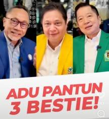 Adu pantun Airlangga Hartarto, Zulkifli Hasan, Suharso Manoarfa