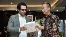 Menteri Perindustrian RI, Agus Gumiwang Kartasasmita saat melakukan pertemuan dengan Menteri Industri dan Produksi Pakistan, Syed Murtaza Mahmud