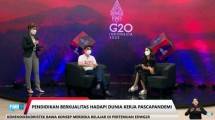 diskusi daring yang digelar Forum Merdeka Barat 9 bertema &ldquo;Pendidikan Berkualitas Hadapi Dunia Kerja Pascapandemi&rdquo; pada Kamis, (23/6/22).