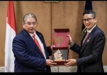 Menparekraf Sandiaga Uno bersama Menteri Luar Negeri II Brunei Darussalam Dato Seri Setia Haji Erywan membahas peluang kerjasama Parekraf antar kedua negara, Jakarta (16/8/2022).