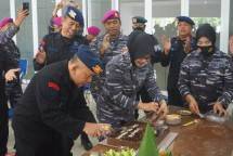 Sambut HUT TNI ke 77 Korps Brimob Menjaga Sinergritas TNI/POLRI